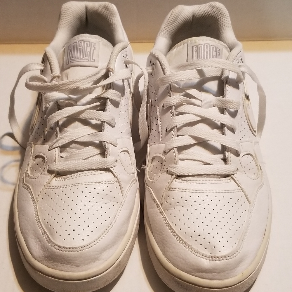 MEN'S LEATHER WHITE NIKE AIR FORCE 1# SZ.11
